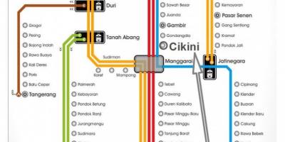 Kat jeyografik nan Jakarta estasyon tren a