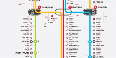 Tren liy Jakarta kat jeyografik