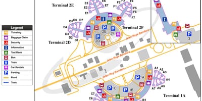 Soekarno hatta tèminal ayewopò 2 kat jeyografik